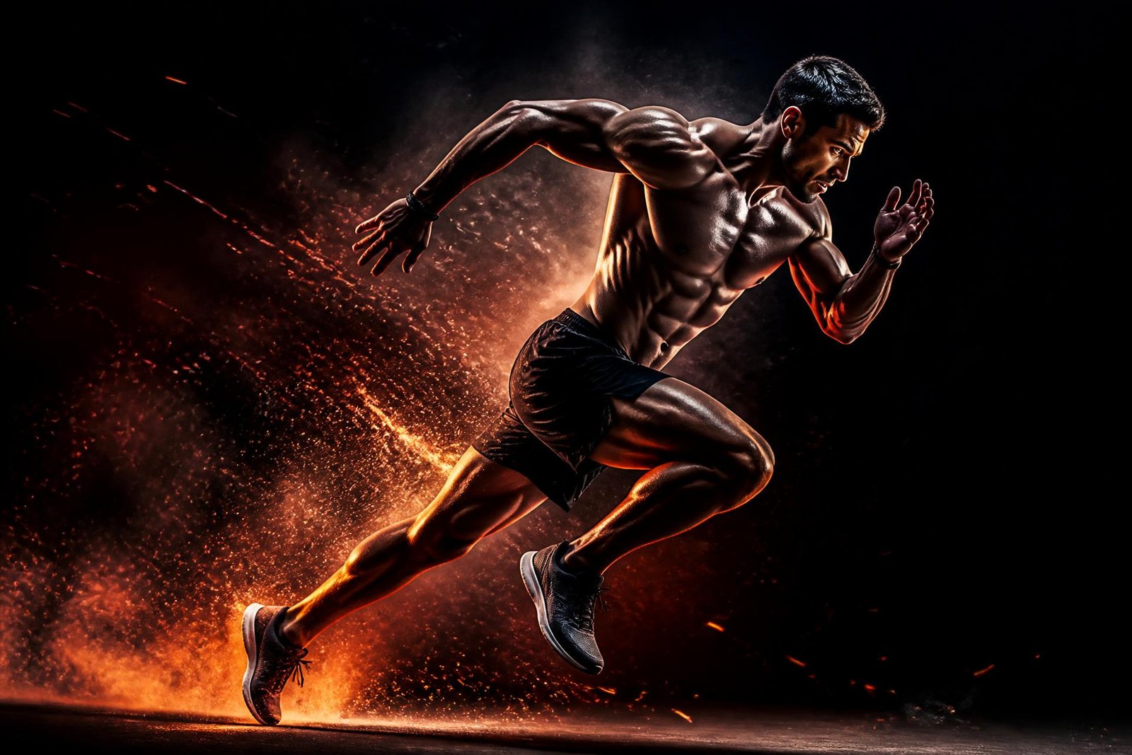 Athlete running